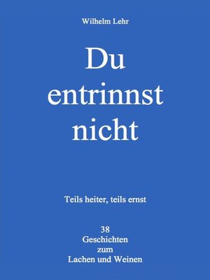 cover image of Du entrinnst nicht